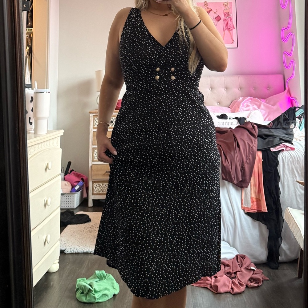 Black and White Polka Dot Dress
